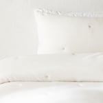 Ocean Home Textile Nakışlı Ekru Çift Kişilik Yatak Örtüsü Seti 1 Adet 250 X 230 / 2 Adet 50 X 70 Cm