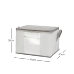 Ocean Home Textile Orta Boy Pvc Pencereli Gri Çizgili Stuff & Things Hurç 45 X 40 X 30 Cm