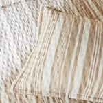 Ocean Home Textile Pamuklu Kapitoneli Bej Renk Çizgi Desen Tek Kişilik Yatak Örtüsü Seti 1 Adet 180 X 230 / 1 Adet 50 X 70 Cm