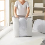 Ocean Home Textile Pvc Pencereli Gri Çizgili Stuff & Things Hurç 45 X 30 X 50 Cm