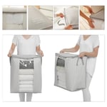 Ocean Home Textile Pvc Pencereli Gri Çizgili Stuff & Things Hurç 45 X 30 X 50 Cm