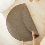 Ocean Home Textile Siyah Kırçıllı Jüt Halı Kilim Ø 120 Cm