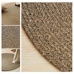 Ocean Home Textile Siyah Kırçıllı Jüt Halı Kilim Ø 120 Cm