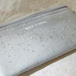 Ocean Home Textile Termal Astarlı Su İtici Leke Tutmaz Gri Renk Jüt Keten Makyaj İlaç Çantası 22 X 14 Cm