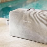 Ocean Home Textile Termal Astarlı Su İtici Leke Tutmaz Gri Renk Jüt Keten Makyaj İlaç Çantası 25 X 15 X 12.5 Cm