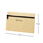 Ocean Home Textile Termal Yalıtımlı Jüt Keten Makyaj Çantası 22 X 14 Cm