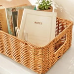 Ocean Home Textile Yıkanabilir Bej Pp Rattan Sepet 33 X 23 X 11 Cm