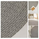 Ocean Home Textile Yıkanabilir Gri Kırçıllı Pamuklu Halı Kilim Ø 80 Cm