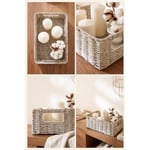 Ocean Home Textile Yıkanabilir Gri Pp Rattan Sepet 30 X 20 X 11 Cm