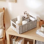 Ocean Home Textile Yıkanabilir Gri Pp Rattan Sepet 30 X 20 X 11 Cm