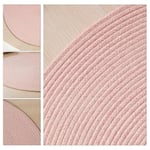 Ocean Home Textile Yıkanabilir Pembe Kırçıllı Pamuklu Halı Kilim Ø 120 Cm
