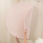 Ocean Home Textile Yıkanabilir Pembe Kırçıllı Pamuklu Halı Kilim Ø 120 Cm
