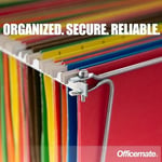 Officemate Askılı Dosya Çerçevesi, Mektup Boyutu, Ayarlanabilir 30,5 cm ila 45,5 cm, 2 Adet (1'li Paket) Gümüş