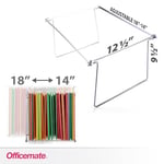 Officemate Askılı Dosya Çerçevesi, Mektup Boyutu, Ayarlanabilir 30,5 cm ila 45,5 cm, 2 Adet (1'li Paket) Gümüş