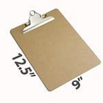 Officemate Geri Dönüşümlü Ahşap Panolar, 15,7 cm Klips, 6'lı Paket Pano, Mektup Boyutu (22,5 x 30,5 cm), Kahverengi (83706)
