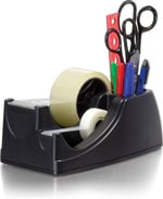 Officemate Heavy Duty 2'si 1 arada bant dağıtıcı, geri dönüştürülmüş, siyah (96660)