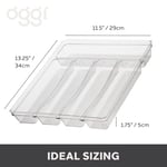 Oggi Şeffaf Tepsi Sofra Takımı Düzenleyici, 5 Bölmeli - Seçenekler: 5-Compartment, 6-Compartment