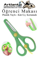 Öğrenci Makası Plastik Yaylı ve Küt Uç Korumalı 1 Adet Okul Makası Çocuk Makası Çocuklar İçin Güvenli Okul Öncesi Anasınıfı Etkinlik Renkli