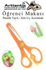Öğrenci Makası Plastik Yaylı ve Küt Uç Korumalı 1 Adet Okul Makası Çocuk Makası Çocuklar İçin Güvenli Okul Öncesi Anasınıfı Etkinlik Renkli