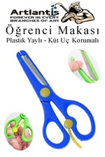 Öğrenci Makası Plastik Yaylı ve Küt Uç Korumalı 1 Adet Okul Makası Çocuk Makası Çocuklar İçin Güvenli Okul Öncesi Anasınıfı Etkinlik Renkli