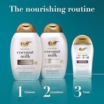 OGX Ekstra Mukavemet Hasar Çözümi+ Hindistan Cevizi Miracle Yağı Penetran Saç Yağı Tedavisi, Ekstra Nemlendirici, Kaba, Kuru Saçlar için Ekstra Nemlendirici Yağ, Paraben İçermez, Sülfatlı Yüzey Faktan