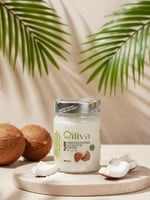 Oiliva Soğuk Sıkım Hindistan Cevizi Yağı 2 x 300ml |%100 Doğal & Saf | Katkısız | Cam Şişe