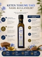 Oiliva Soğuk Sıkım Keten Tohumu Yağı 250ml –%100 Doğal, Katkısız, Omega-3 Zengini, Cam Şişede Saf Yağ