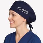 Okanmed Atatürk İmzalı Lacivert Doktor Hemşire Aşçı Cerrahi Bone Hastane Bone Bandana M241