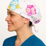 Okanmed Baykuş Desenli Doktor Hemşire Aşçı Cerrahi Bone Hastane Bone Bandana M419