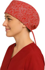 Okanmed Bordo Desenli Doktor Hemşire Aşçı Cerrahi Bone Hastane Bone Bandana M392
