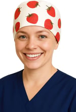 Okanmed Çilek Desenli Doktor Hemşire Aşçı Cerrahi Bone Hastane Bone Bandana M429