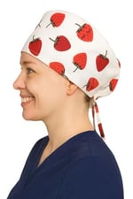 Okanmed Çilek Desenli Doktor Hemşire Aşçı Cerrahi Bone Hastane Bone Bandana M429