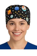 Okanmed Gezegen Desenli Doktor Hemşire Aşçı Cerrahi Bone Hastane Bone Bandana M439
