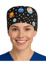 Okanmed Gezegen Desenli Doktor Hemşire Aşçı Cerrahi Bone Hastane Bone Bandana M439