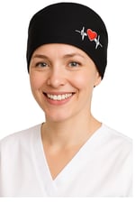 Okanmed Kalp Atışlı Lacivert Doktor Hemşire Aşçı Cerrahi Bone Hastane Bone Bandana M235