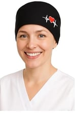 Okanmed Kalp Atışlı Lacivert Doktor Hemşire Aşçı Cerrahi Bone Hastane Bone Bandana M235