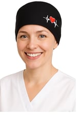 Okanmed Kalp Atışlı Lacivert Doktor Hemşire Aşçı Cerrahi Bone Hastane Bone Bandana M235