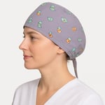 Okanmed Kuş Desenli Doktor Hemşire Aşçı Cerrahi Bone Hastane Bone Bandana M389