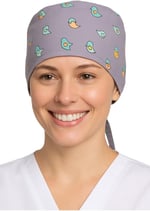 Okanmed Kuş Desenli Doktor Hemşire Aşçı Cerrahi Bone Hastane Bone Bandana M389