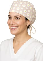 Okanmed Papatyalı Krem Doktor Hemşire Aşçı Cerrahi Bone Hastane Bone Bandana M449
