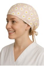 Okanmed Papatyalı Krem Doktor Hemşire Aşçı Cerrahi Bone Hastane Bone Bandana M449