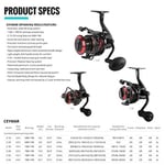 Okuma Ceymar Spinnrolle - Seçenekler: C-10, 100 m, 1,8 kg, C-20, 110yd-6lb, C-30, 145yd-3,6 kg...