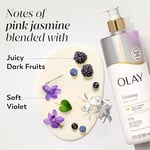 Olay Kollajenli Kadınlar İçin Sıkılaştırıcı ve Nemlendirici Vücut Losyonu, 24 Saat Nemlendirici, E Vitamini ve B3 Vitamini Kompleksi, Hızlı Emici Formül, 18 fl oz