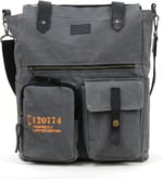 Old Cotton 7062 Kahve Suya Dayanıklı Kanvas Omuz, Postacı, Çapraz Askılı, El, Okul, Laptop Seyahat Çantası
