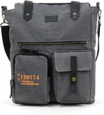 Old Cotton 7062 Kahve Suya Dayanıklı Kanvas Omuz, Postacı, Çapraz Askılı, El, Okul, Laptop Seyahat Çantası
