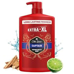Old Spice Captain Erkekler için Duş Jeli ve Şampuan 1000 ml Ekstra-XL