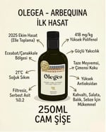 Olegea Erken Hasat Soğuk Sıkım Natürel Sızma Zeytinyağı (Arbequina) - 418 mg/kg Yüksek Polifenol, 0.2 Asidite (250 ml)