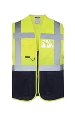 OLYMPUS HIGH VIS WARNING VEST SARI - LACİVERT 4XL-1