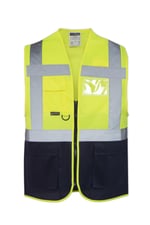 OLYMPUS HIGH VIS WARNING VEST SARI - LACİVERT 4XL-1