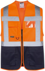 OLYMPUS HIGH VIS WARNING VEST SARI - LACİVERT 4XL-1